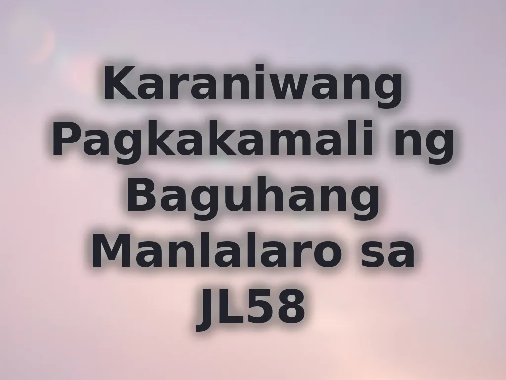 Mga pagkakamali ng manlalaro
